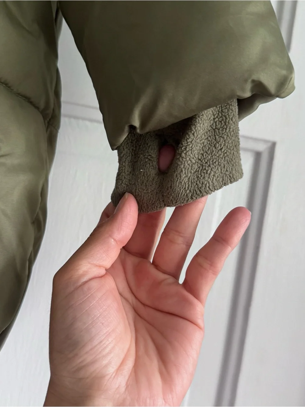 Gap Kids Primaloft Parka Jacket Olive Green Fleece Lined Water Resistant Size 4